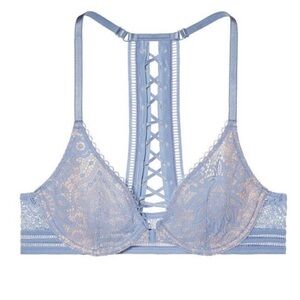 Victoria's Secret Blue Lace Bra with Adjustable Straps